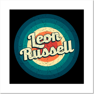 Graphic Leon Name Retro Vintage Circle Posters and Art